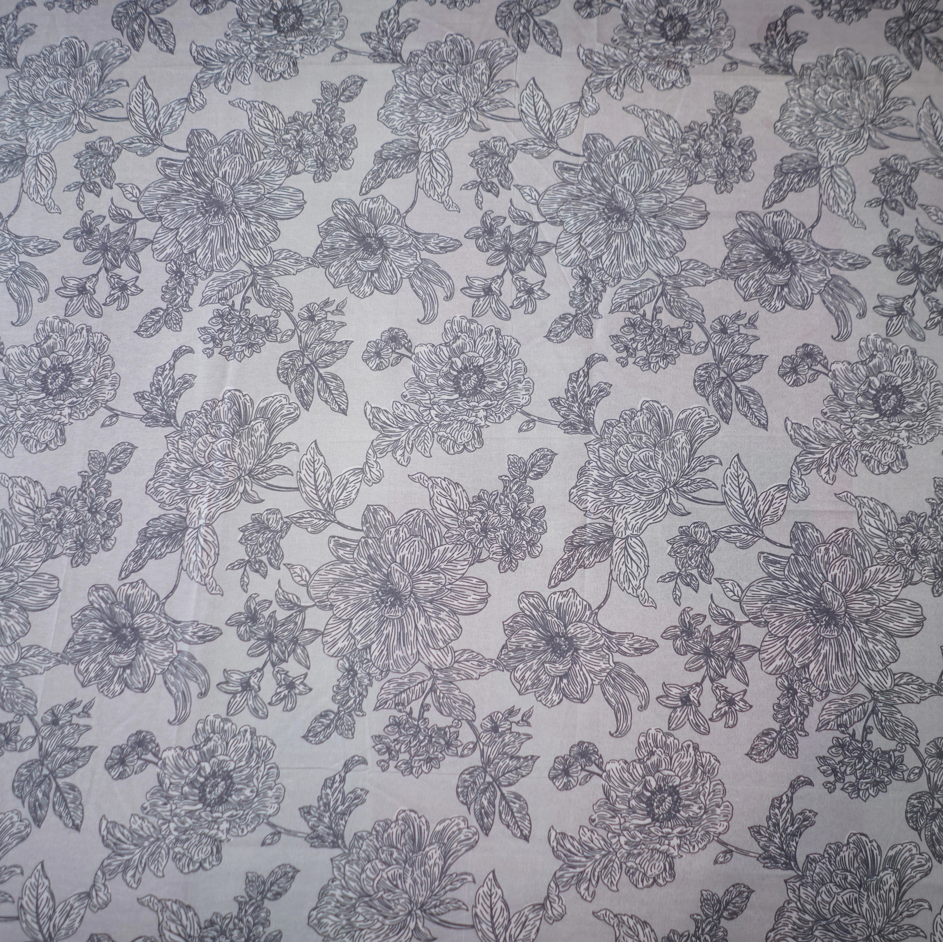 Floral pattern on a light gray background