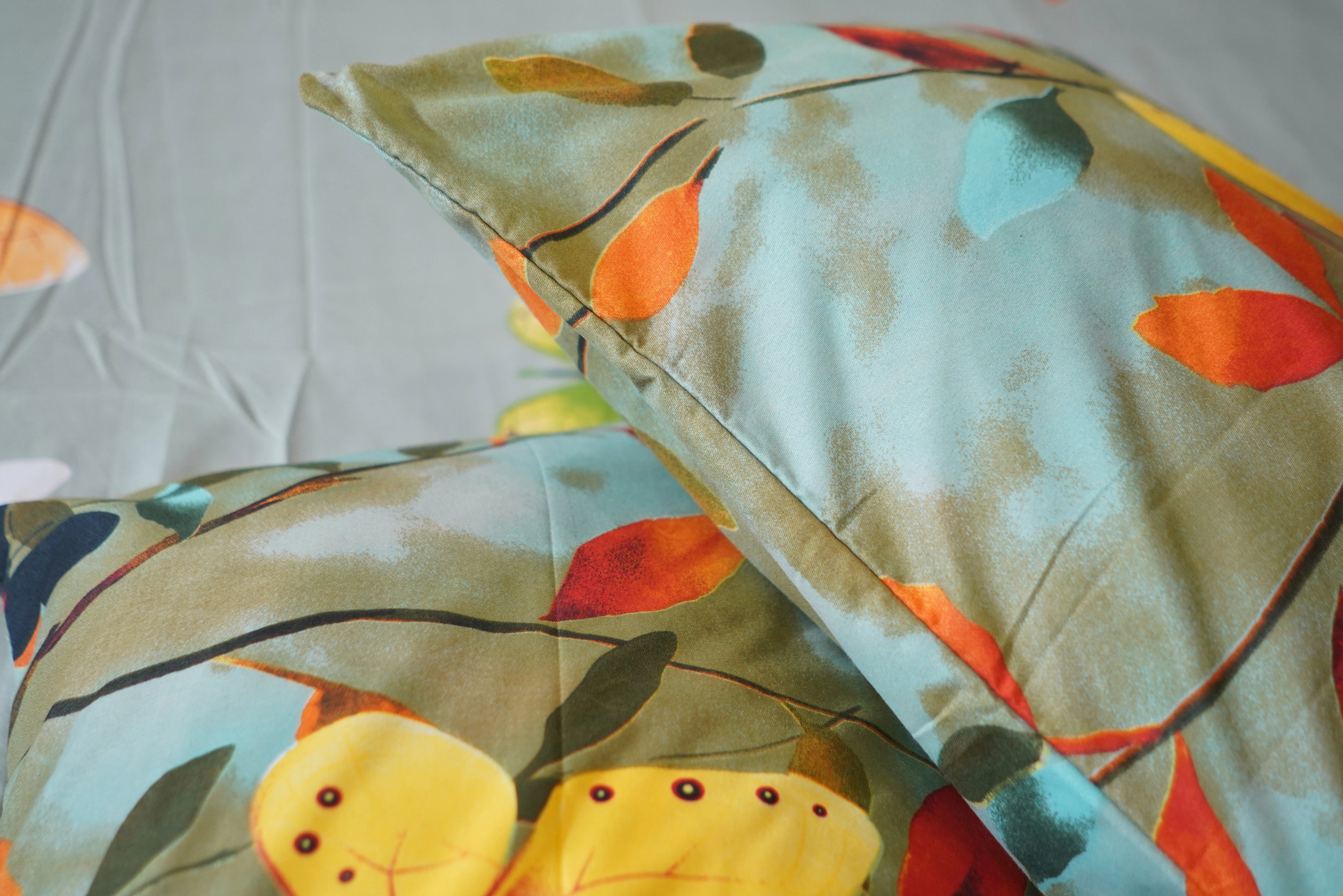 3 Piece Elegant Butterfly Printed Bedsheet Set-2026