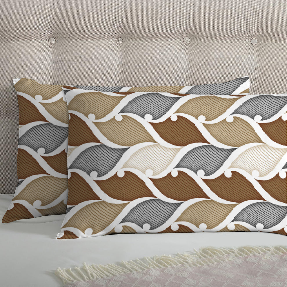 3 Piece - Brown, Beige & Grey Toned Leaf Set - 2039